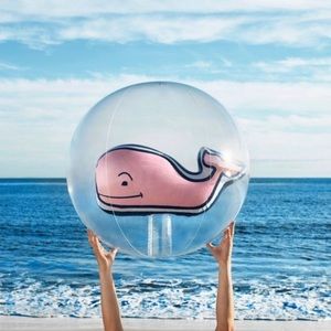 NWT Vineyard Vines 30” Pink Whale Beach Ball